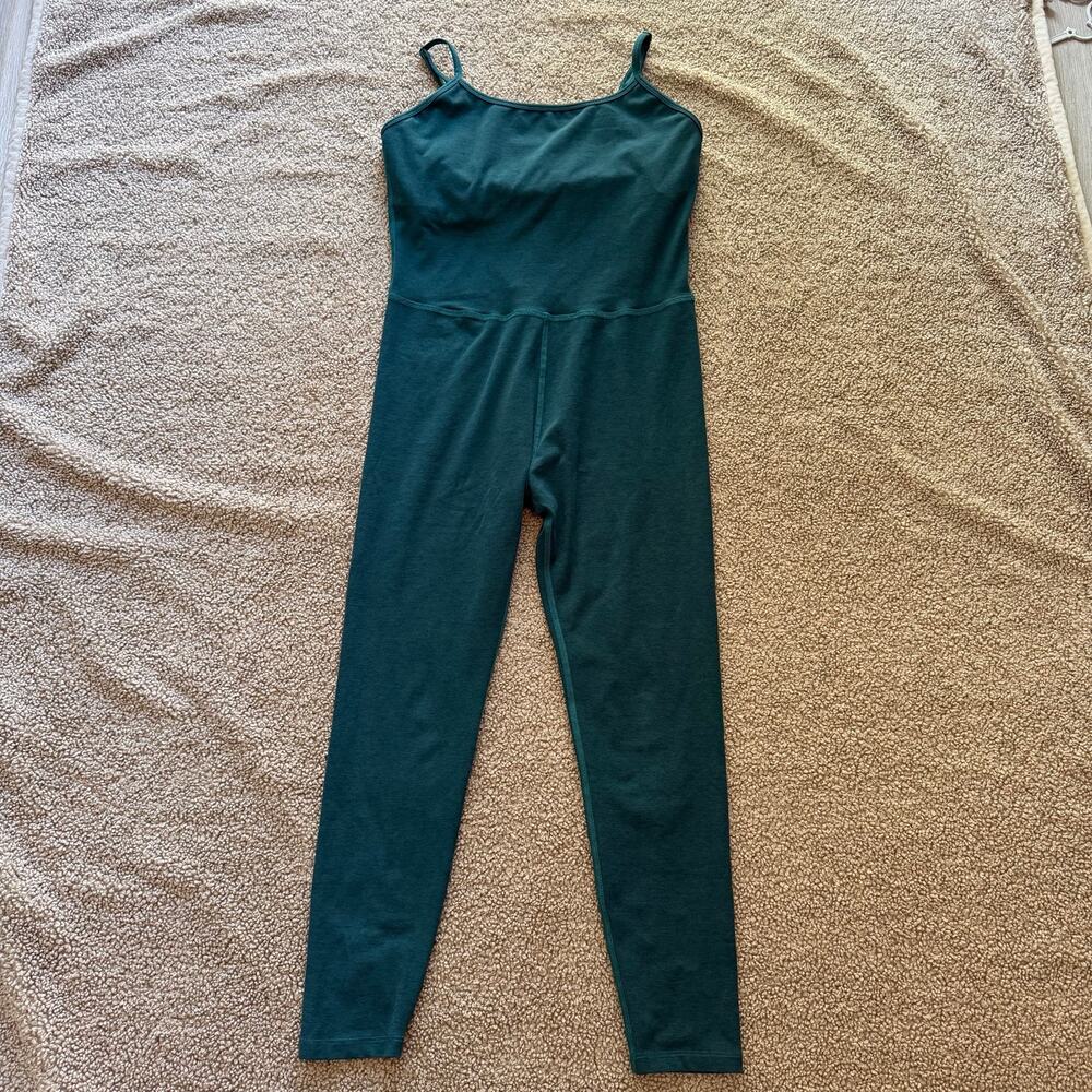 Beyond Yoga Spacedye Uplevel Midi-Bodysuit Active Midnight Green Heather Size XL